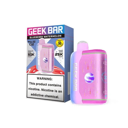 GEEK BAR PULSE X2 DISPOSABLE VAPE 50K PUFFS 5PK BLUEBERRY WATERMELON