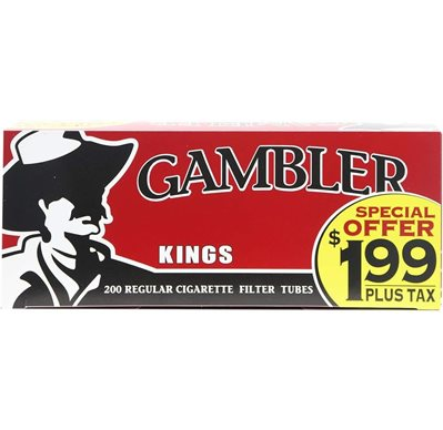 Gambler Regular K/S Tubes PROMO 1.99 (5ct) 10 IN A CASE