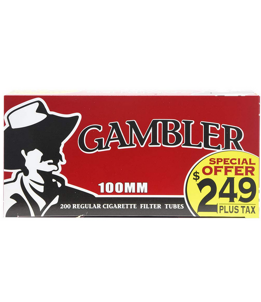 Gambler Regular 100 Tubes PROMO 2.49 (5ct) 10 IN A CASE