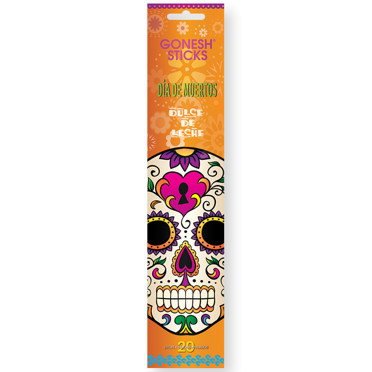 GONESH STICKS OFF THE WALL DIA DE MUERTOS DULCE DE LECHE 20PK (4CT)