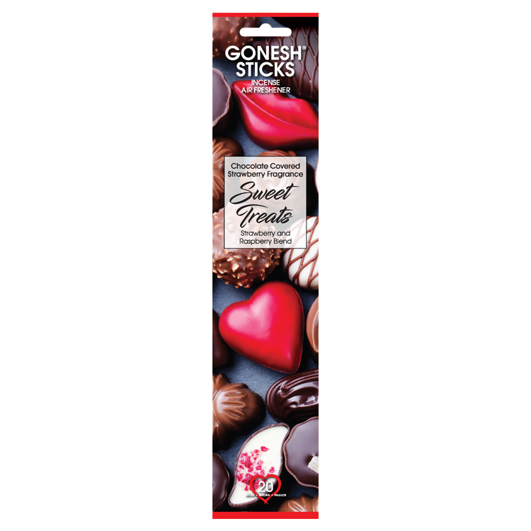 GONESH STICKS SWEET TREATS CHOCOLATE COVERED STRAWBERRY 20PK (4CT)
