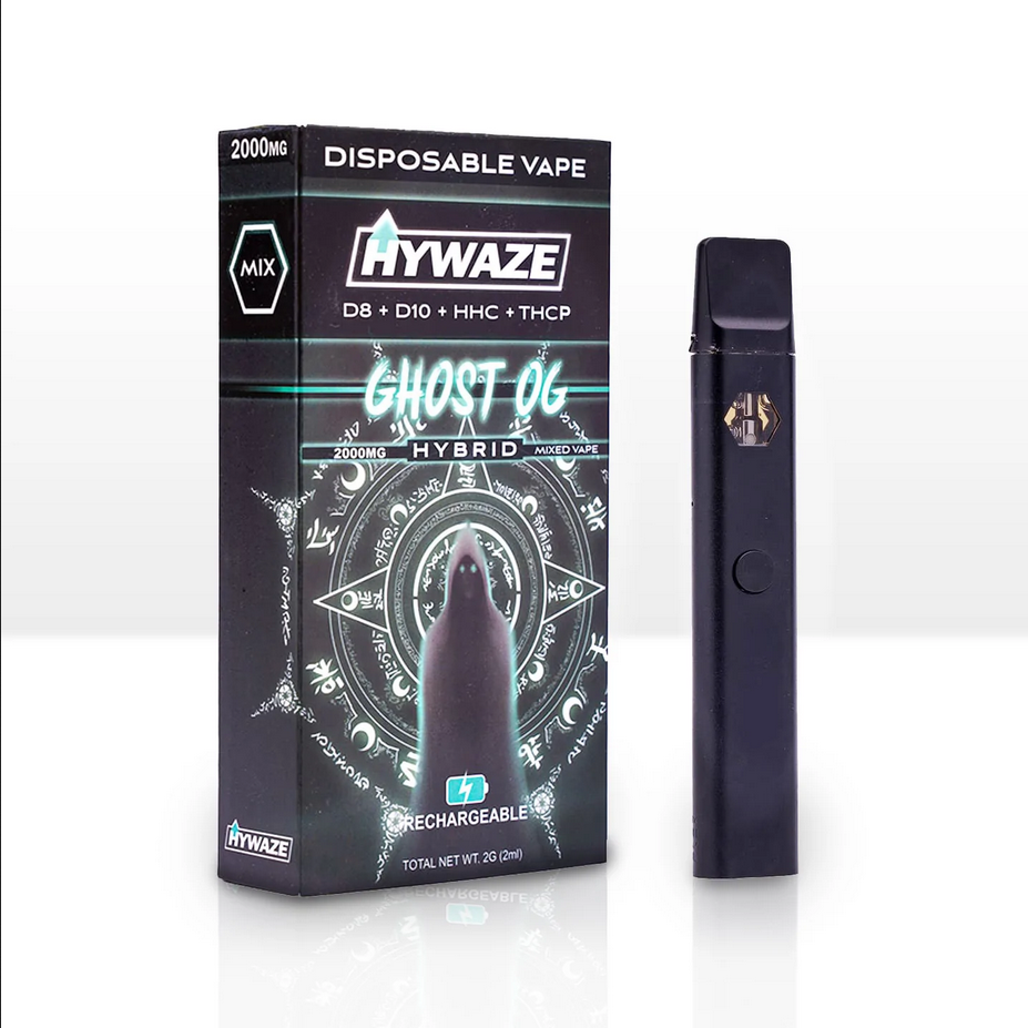 Hywaze Premium THCP-HHC-D8-D10 2000mg Ghost OG Disposables (5ct)