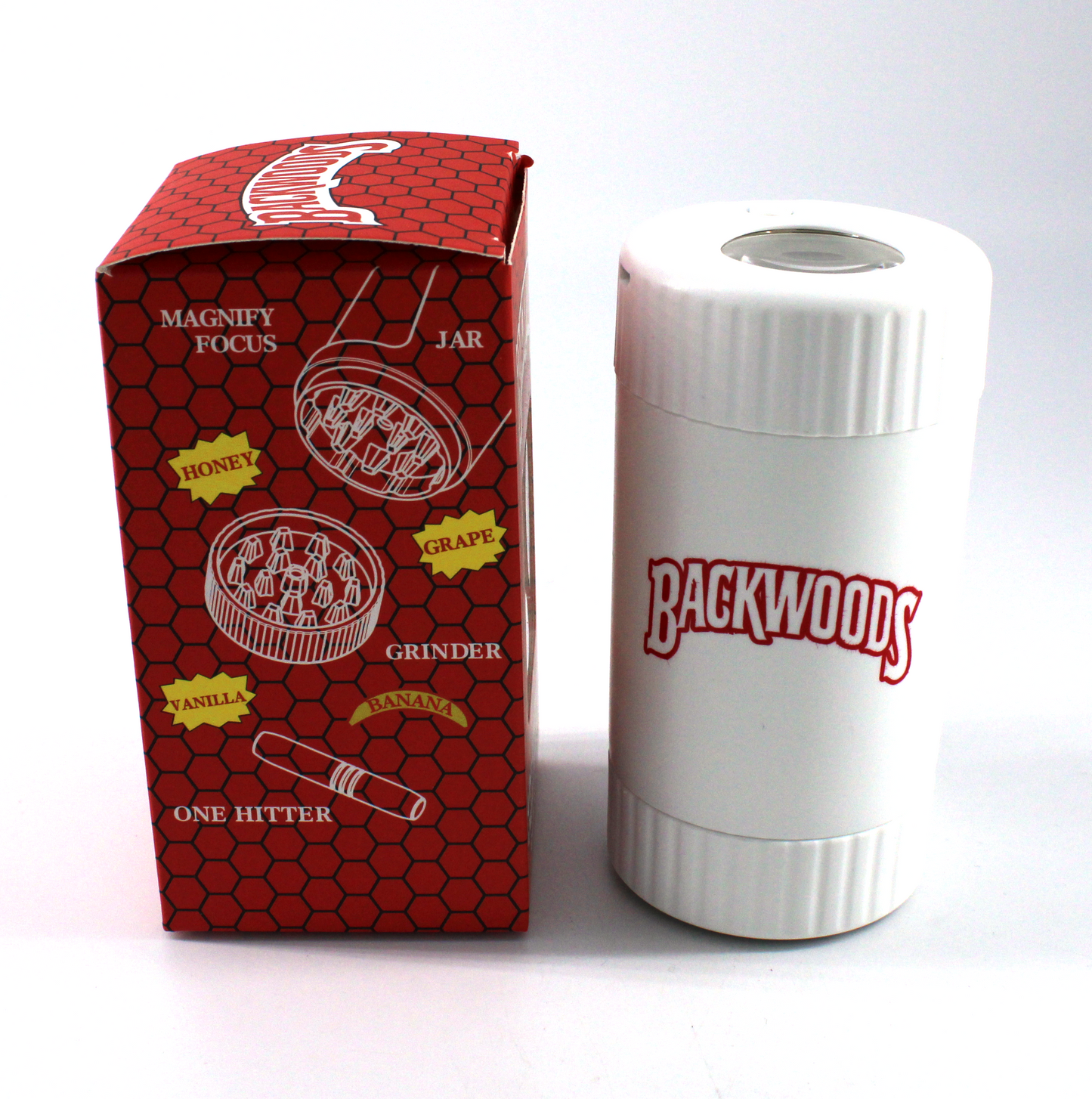 BW Airtight Jar 4 in 1 One hitter, Grinder , Jar and magnifying glass (1ct)