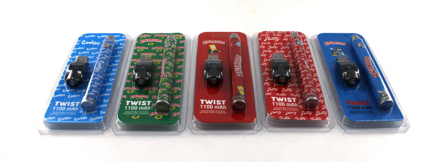 B DESIGN + R&M CBD 1100 mAH BATTERY & CHARGER BLISTER PACK (1CT)