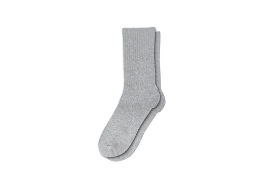PJ's Grey Crew Socks (12CT)