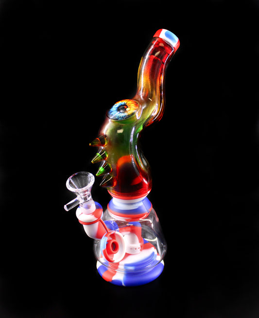 9" SILICONE WATER PIPE ASSORTED (1CT)
