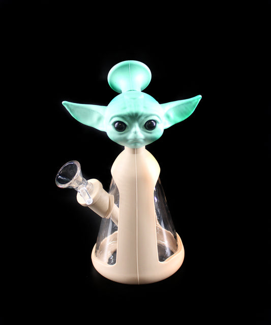 7" BBY YODA SILICONE WATERPIPE ASSORTED (1CT)