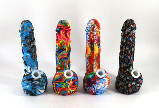 8" Silicone Zib Water Pipe Assorted (1CT)