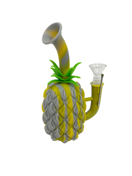 7" PINEAPPLE SILICONE WATERPIPE ASSORTED (1CT)