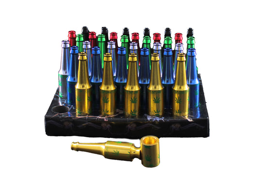 THICK 420 BOTTLE STYLE METAL PIPE ASSORTED (36CT)