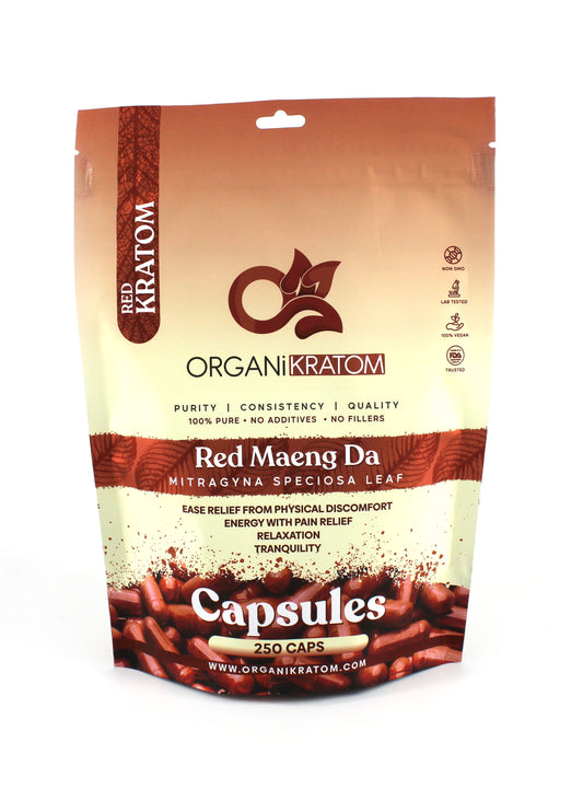 ORGANI KRATOM CAPSULES 250PK RED MAENG DA (1CT)