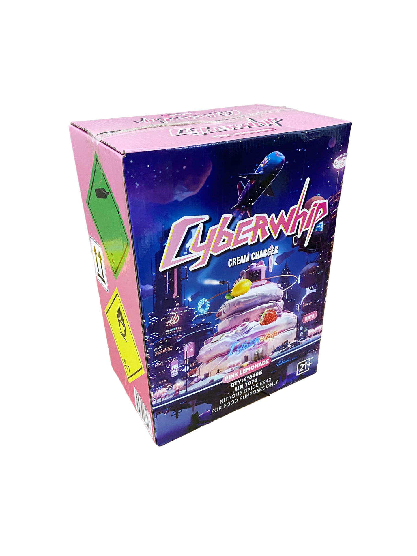 CYBERWHIP 640g CREAM CHARGER PINK LEMONADE (6CT)