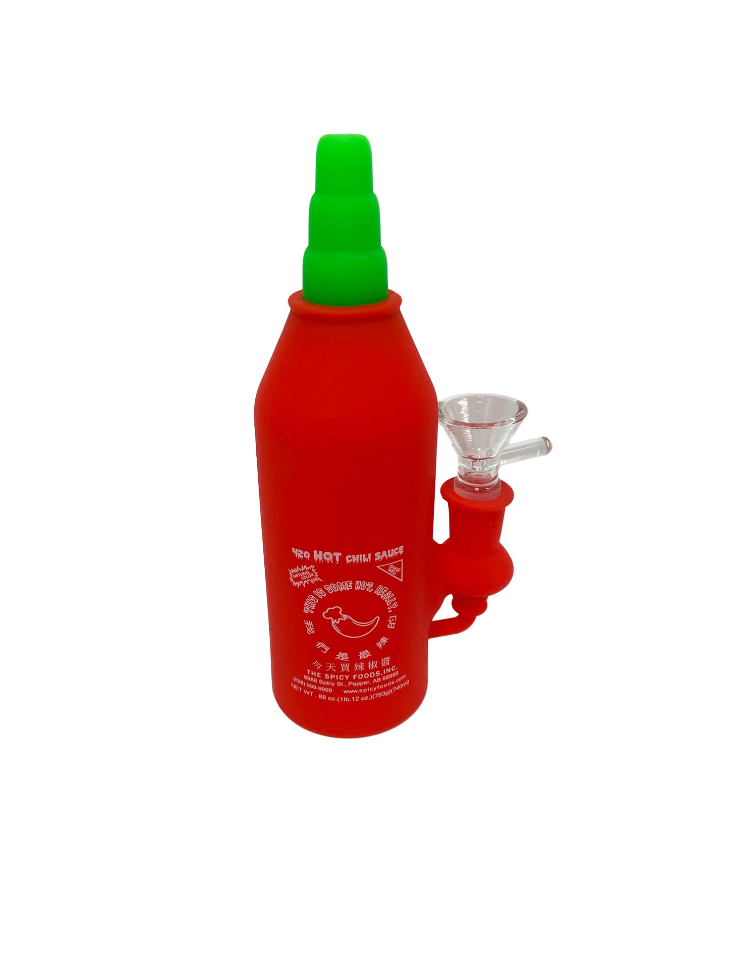 6.5" CHILI BOTTLE SILICONE WATERPIPE ASSORTED (1CT)