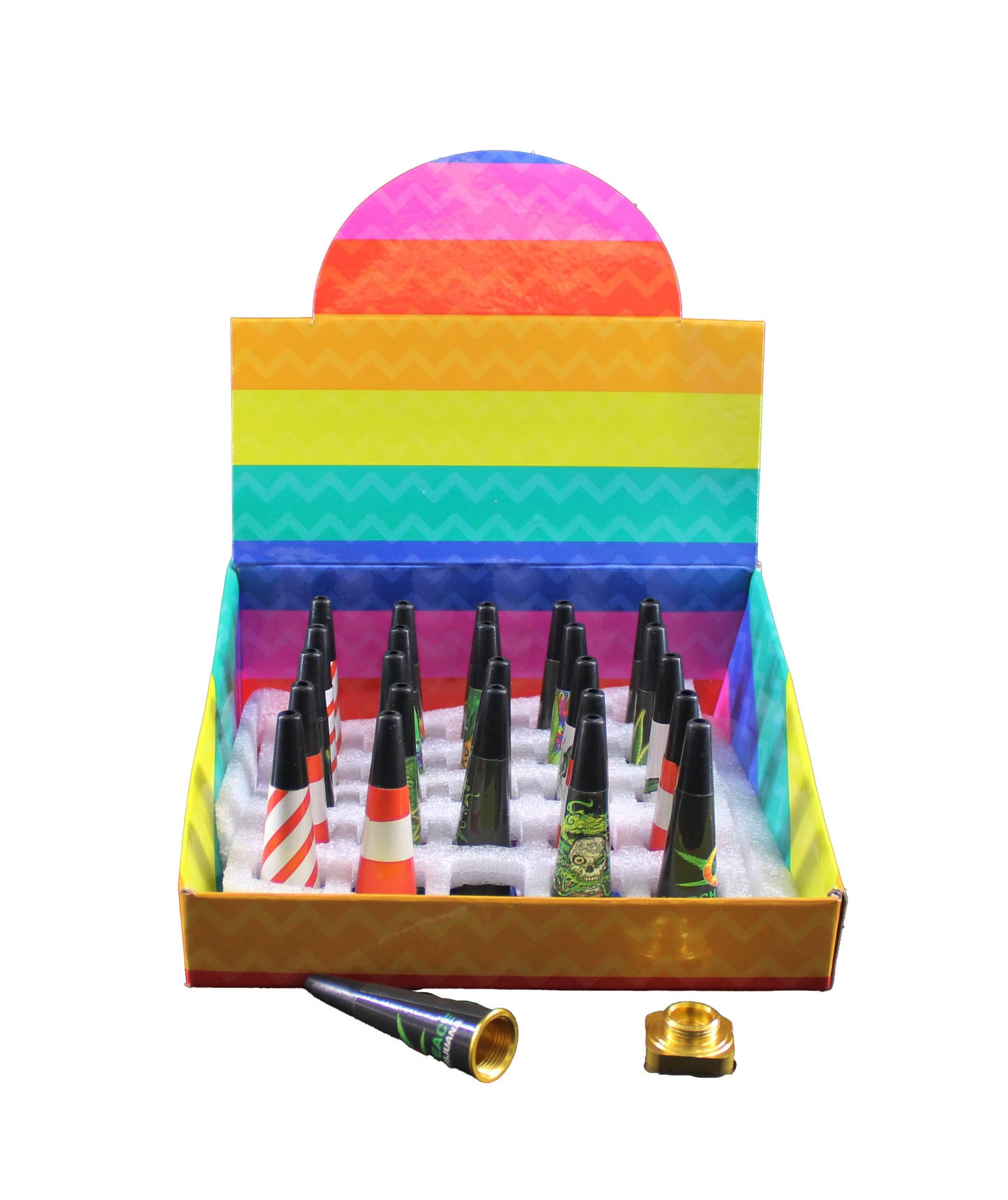 DESIGN CONE STYLE METAL PIPE ASSORTED (25CT)