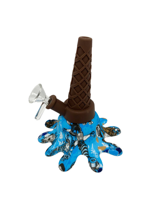 5" ICE CREAM SILICONE WATERPIPE ASSORTED (1CT)