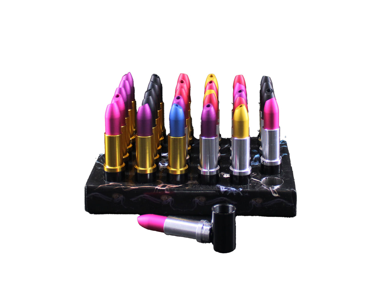 LIPSTICK #3 STYLE METAL PIPE ASSORTED (30CT)