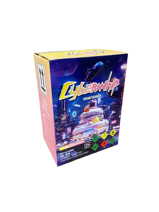 CYBERWHIP 640g CREAM CHARGER MANGO STRAWBERRY (6CT)