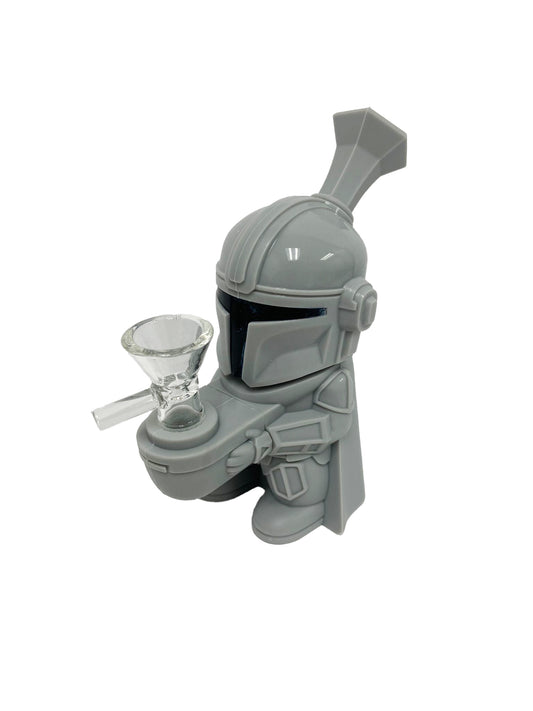 5.5" MANDOLORIAN SILICONE HAND PIPE ASSORTED (1CT)