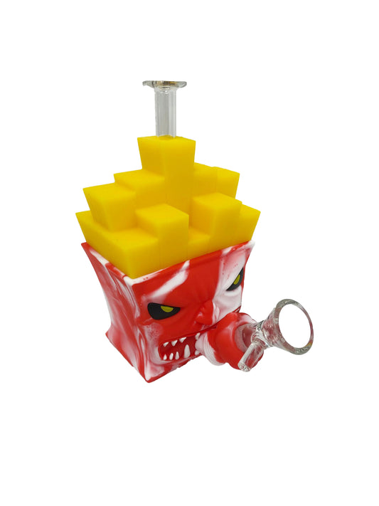 7.5" FRIES SILICONE WATERPIPE ASSORTED (1CT)
