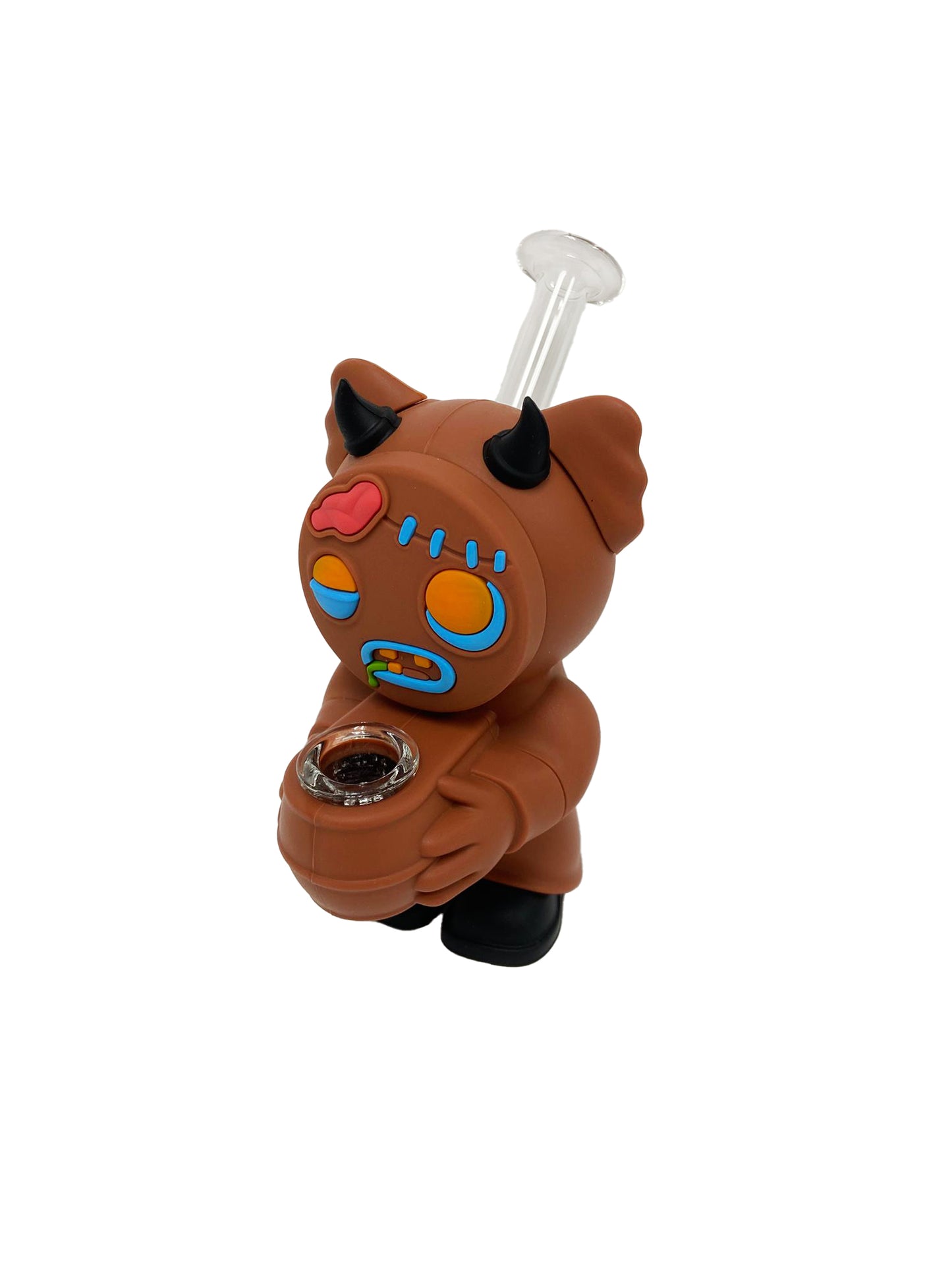 5.5" GINGERBREAD SILICONE WATERPIPE ASSORTED (1CT)