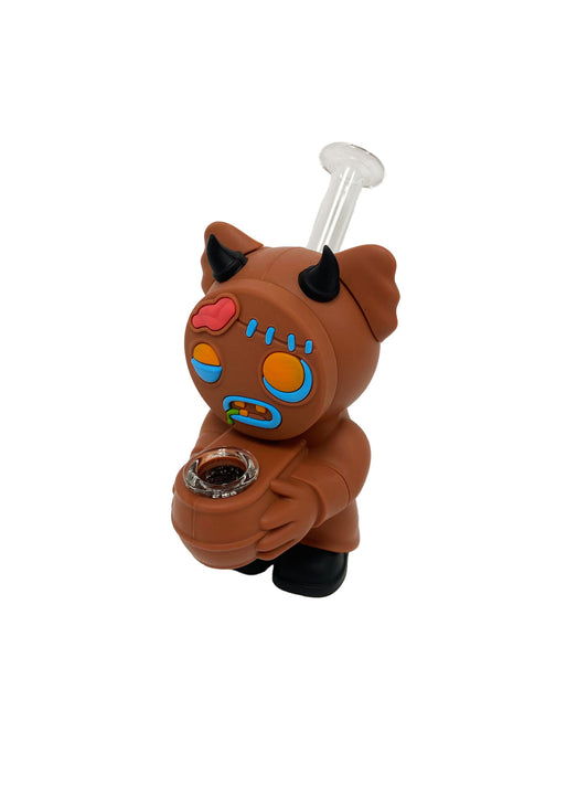 5.5" GINGERBREAD SILICONE WATERPIPE ASSORTED (1CT)