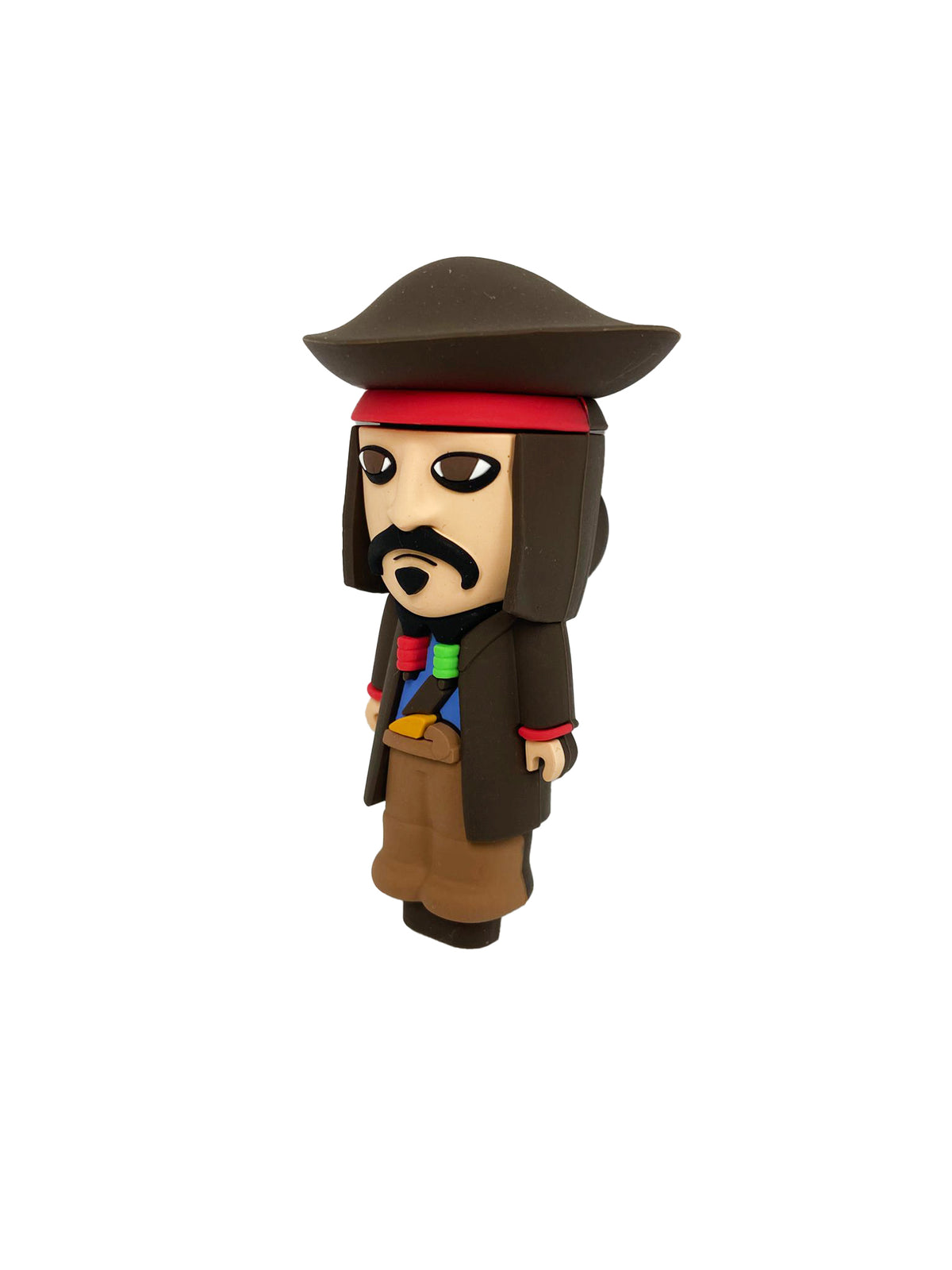 3" JACK SPARROW  SILICONE HAND PIPE ASSORTED (1CT)