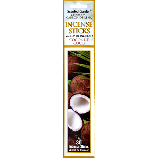 SCENTED GARDEN STICKS COCONUT 30PK (6CT)