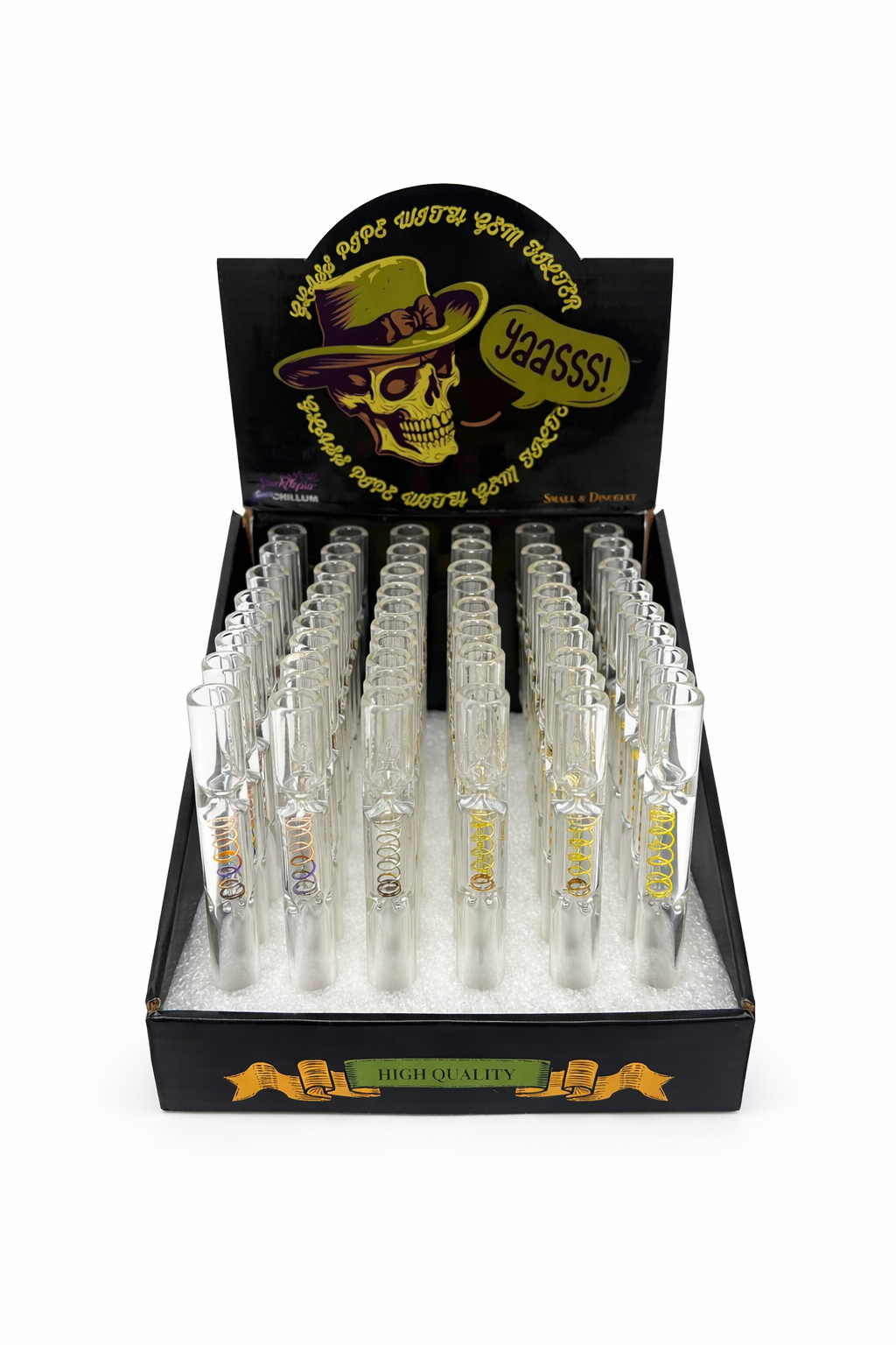 GLASS ONE HITTER 007 SPRING (48CT)