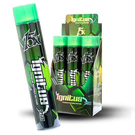 IGNITUS 15X PREMIUM REFINED BUTANE 750ML
