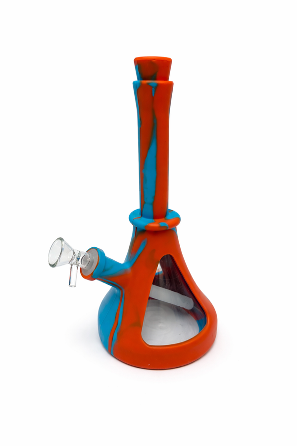 10" SILICONE/ GLASS WATER PIPE (1CT)