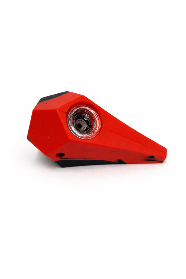 5" SILICONE DIAMOND SHAPE HAND PIPE (1CT)