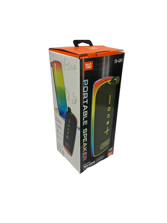 PORTABLE LED BT SPEAKER ASSORTED (1CT)