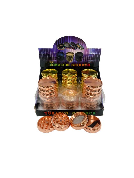 42MM 4 PART ZINC GRINDER (12 CT)