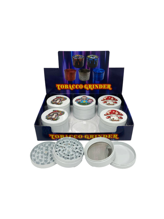 63MM 4 PART ZINC GRINDER (6 CT)