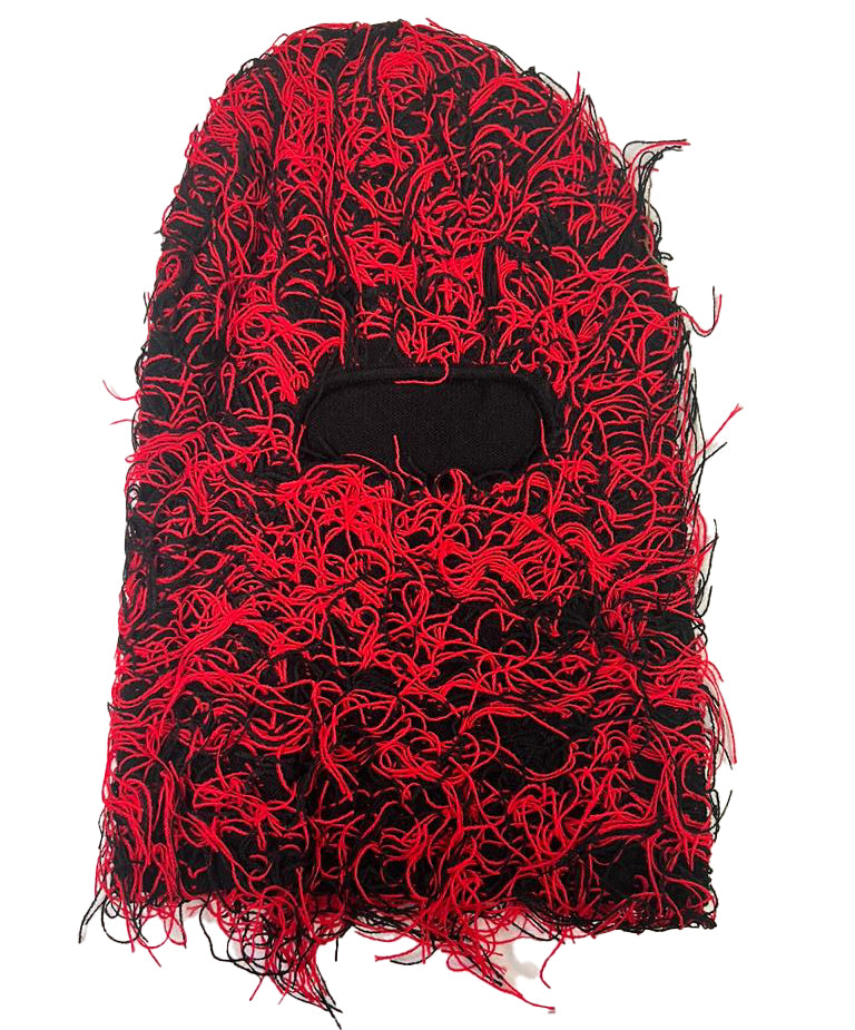 STRANDS FACE MASK BLK/RED (10CT)