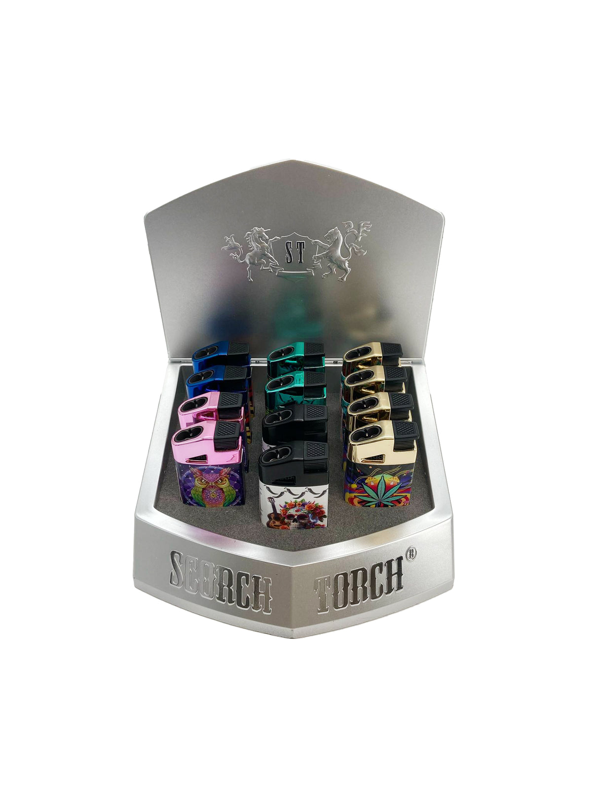 SCORCH PREMIUM ANGLE TORCH DISPLAY (12CT)