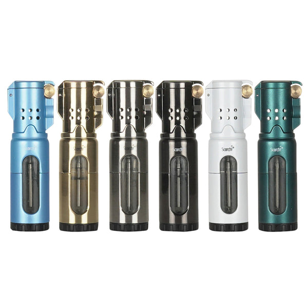 SCORCH PREMIUM FLIP TURBO FLINT TORCH DISPLAY (12CT)