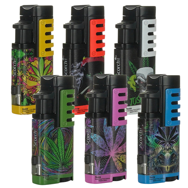 SCORCH PREMIUM 3 TORCH WITH CIGAR CUTTER DISPLAY (12CT)