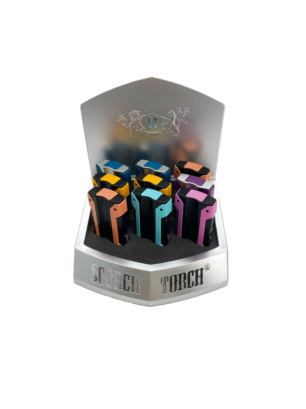 SCORCH PREMIUM TORCH W/ SIDE PUSH BUTTON TRIGGER DISPLAY (9CT)