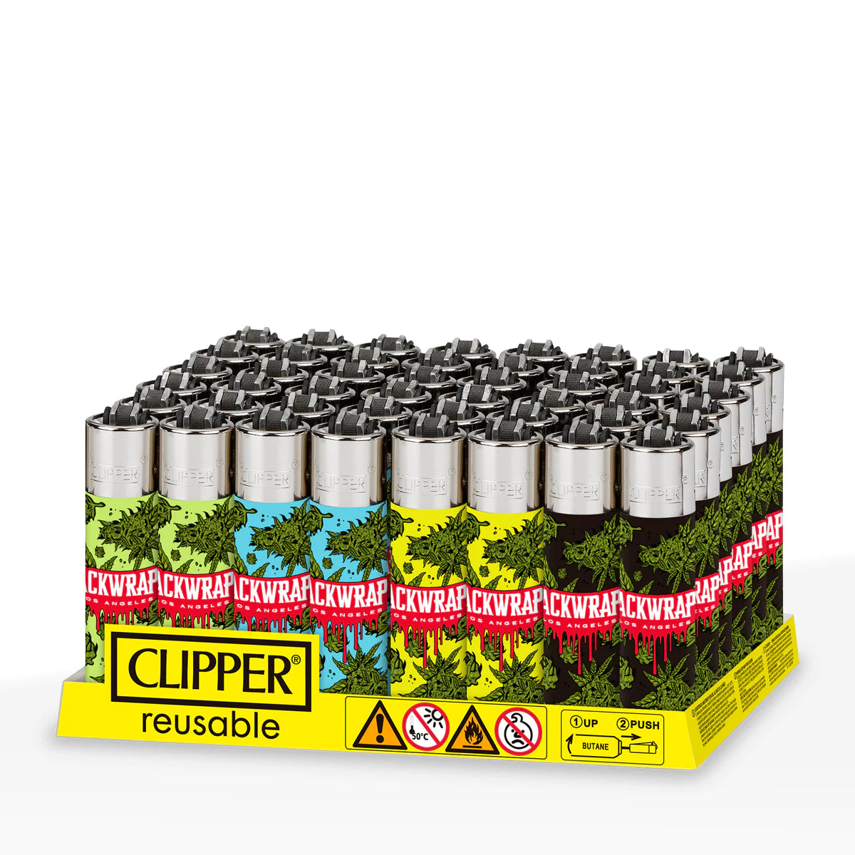 CLIPPER LIGHTER PACKWRAPS FLOWER (48CT)