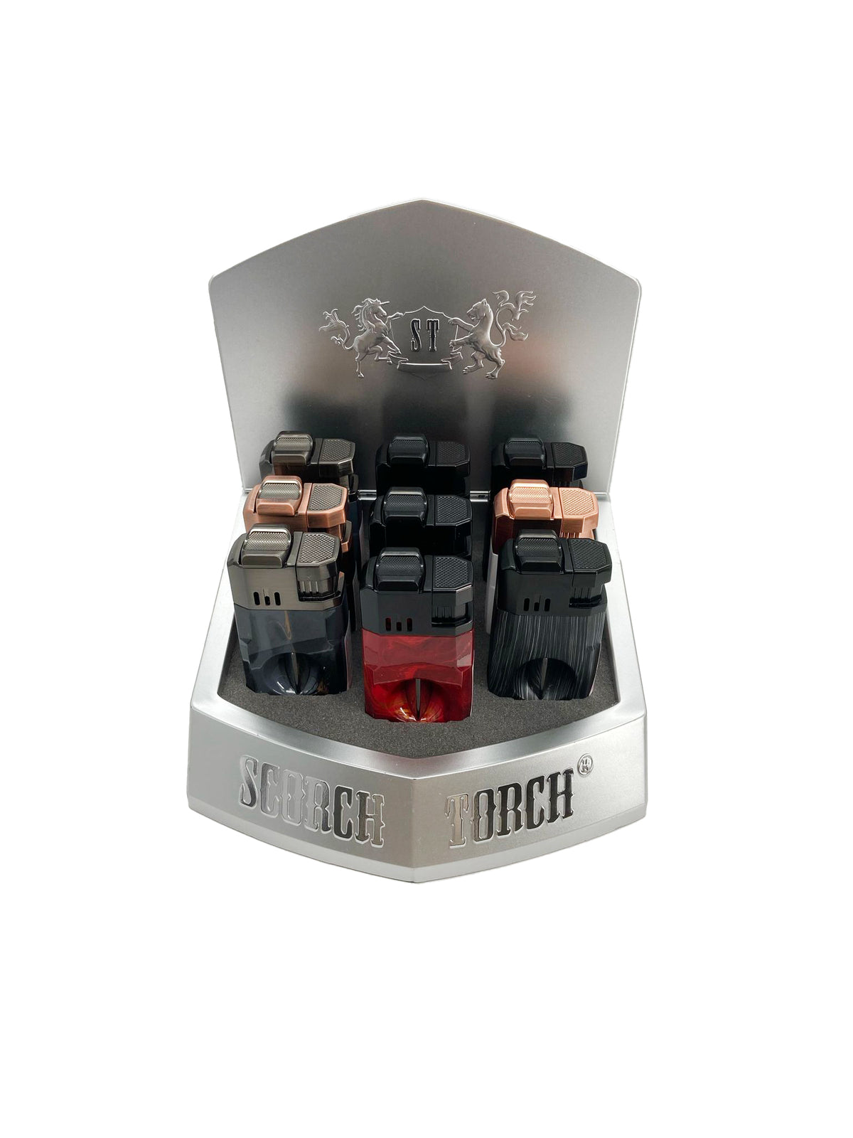 SCORCH PREMIUM 2 TORCH CIGAR HOLD DISPLAY (9CT)