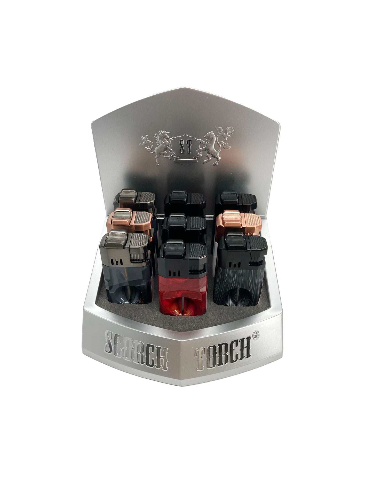 SCORCH PREMIUM 2 TORCH CIGAR HOLD DISPLAY (9CT)