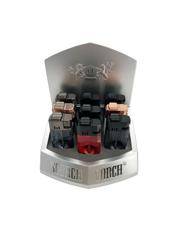 SCORCH PREMIUM 2 TORCH CIGAR HOLD DISPLAY (9CT)