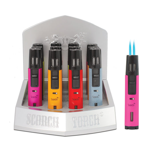 SCORCH STANDING PENCIL 2-FLAME TORCH DISPLAY (12CT)