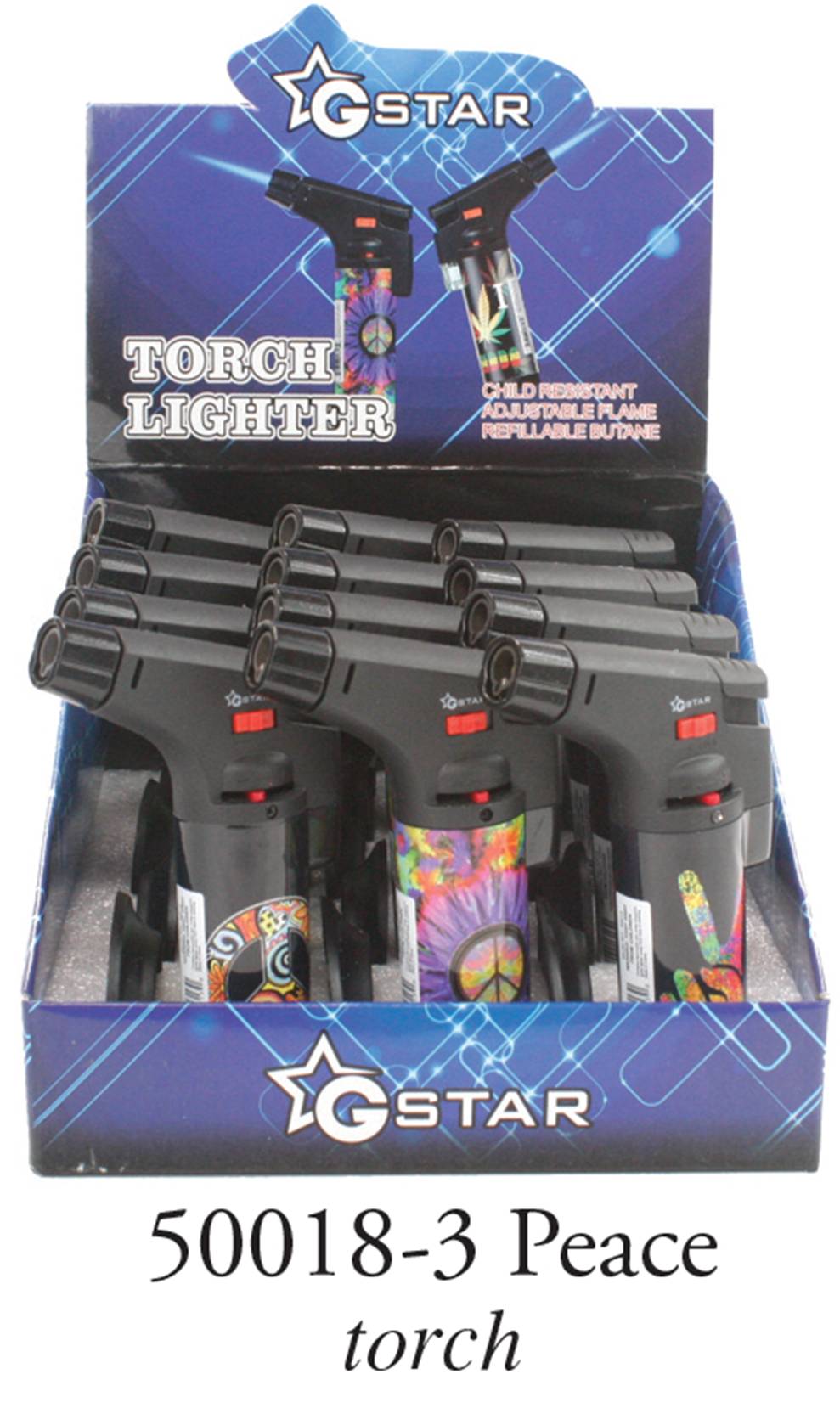 GSTAR PEACE LIGHTER DISPLAY (12CT)