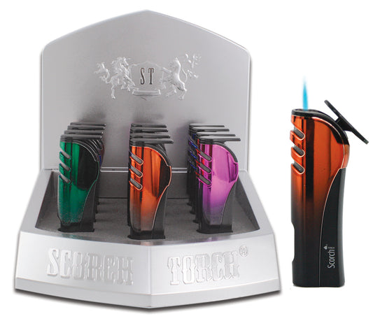 SCORCH PREMIUM SLIM OMBRE PULL DOWN TORCH DISPLAY(12CT)
