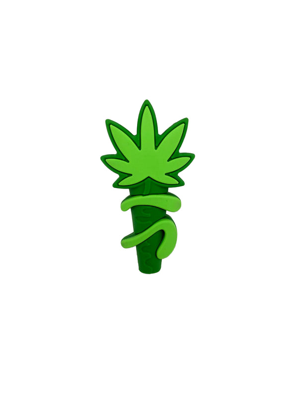 3" LEAF SILICONE HAND PIPE ASSORTED (1CT)
