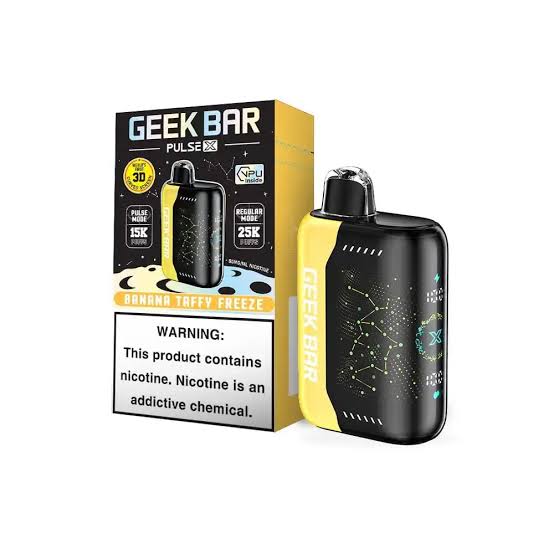 GEEK BAR PULSE X DISPOSABLE VAPE 25K PUFFS- 5PK BANANA TAFFY FREEZE