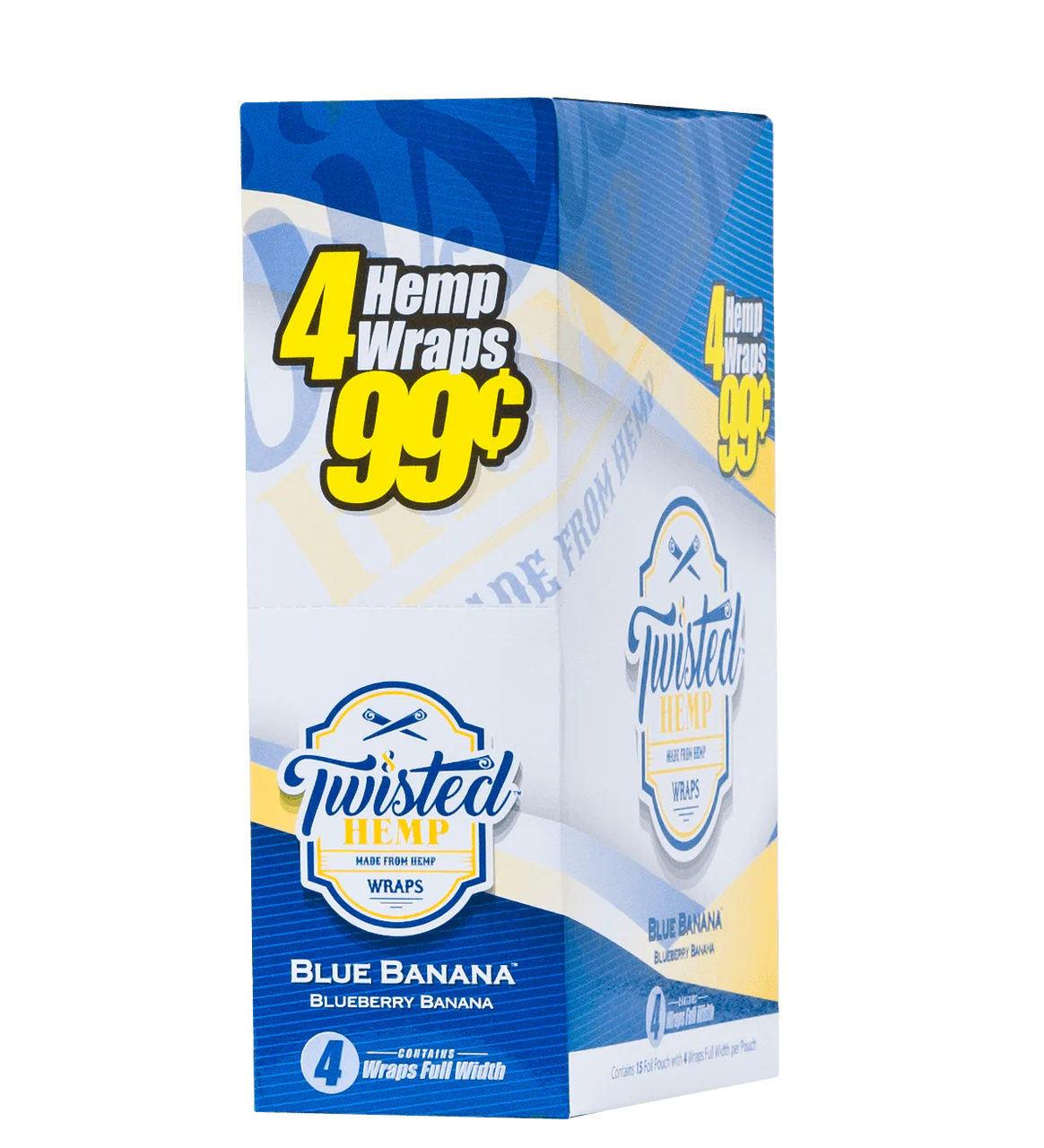 TWISTED HEMP 4/15PK BLUE BANANA (1CT)