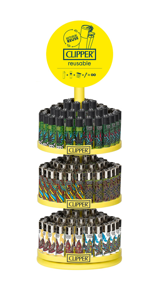 CLIPPER LIGHTER 3 TIER MIX LEAVES CAROUSEL (144+ 12 FREE)